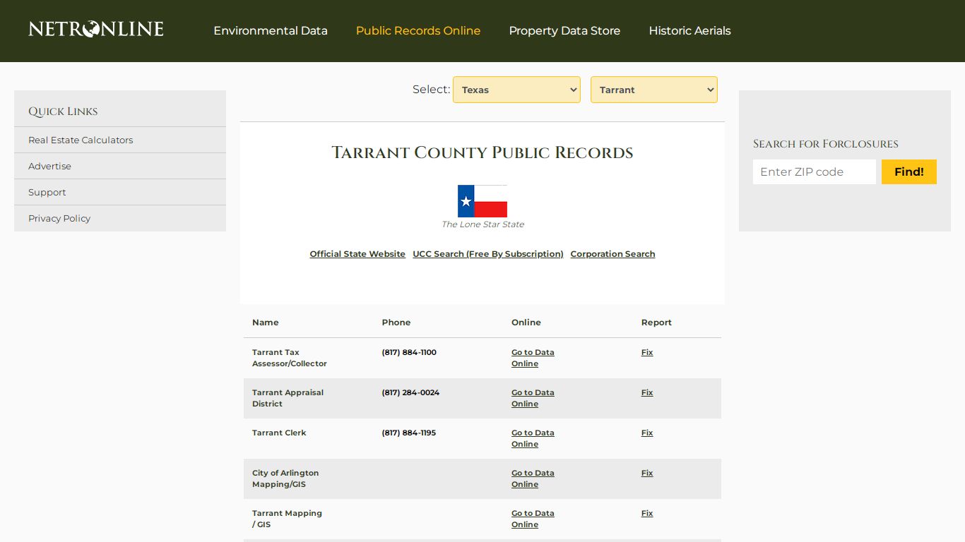 Tarrant County Public Records - NETROnline.com