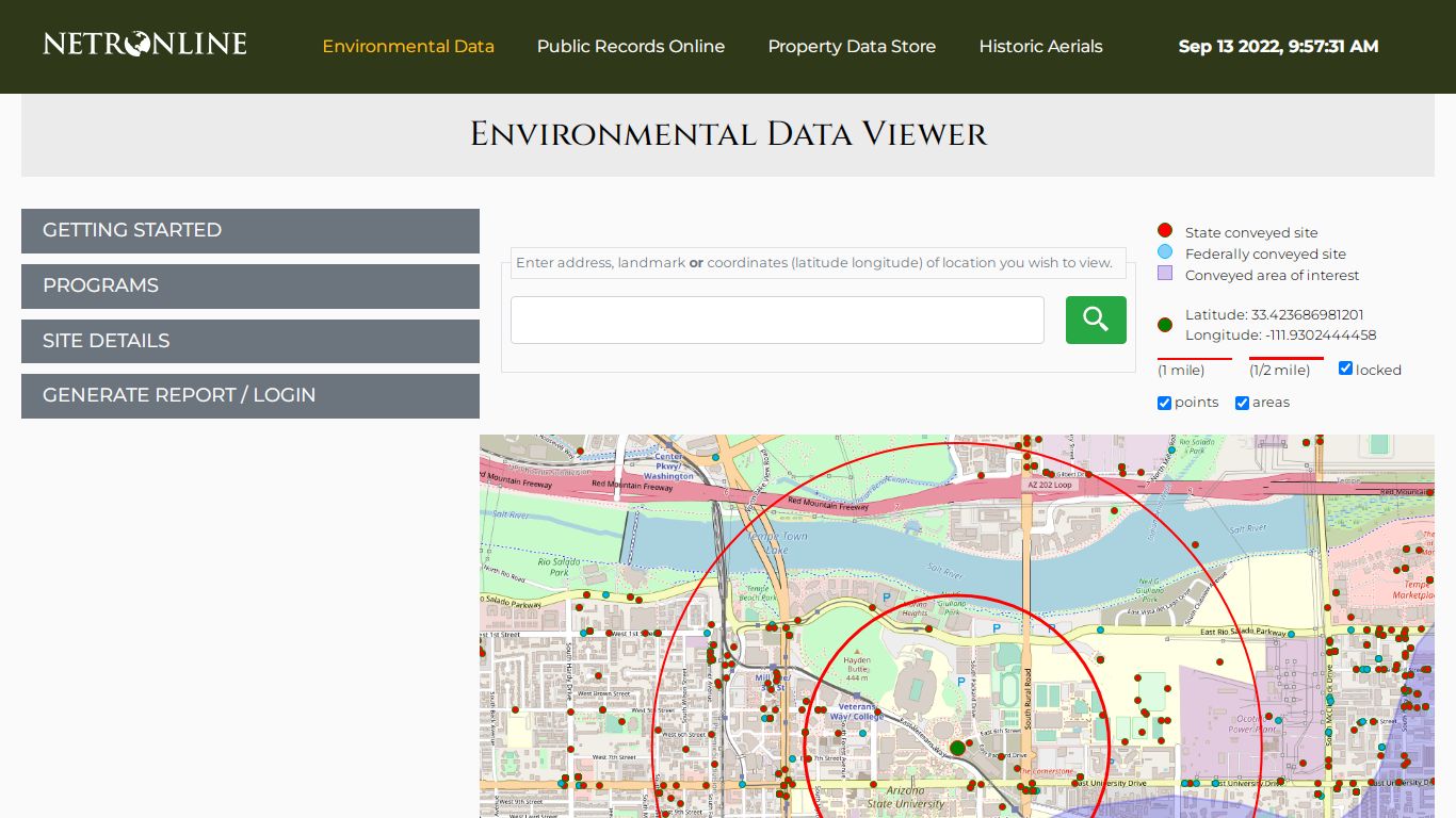 Environmental Records Database Viewer and Report Generator - NETROnline.com